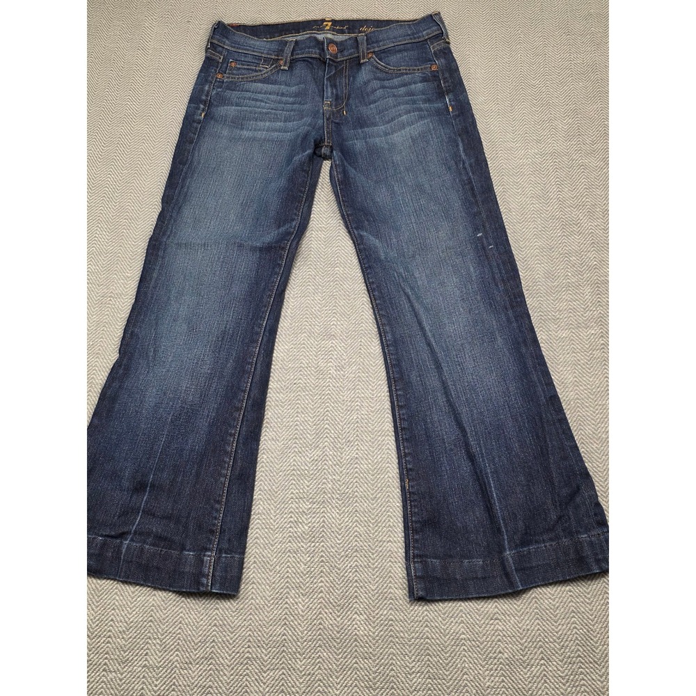 7 For All Mankind Dark Blue Flare Jeans